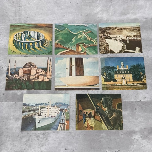 Other - 1960 National Biscuit Company Wonders Of The World Postcards Lot Of 8
